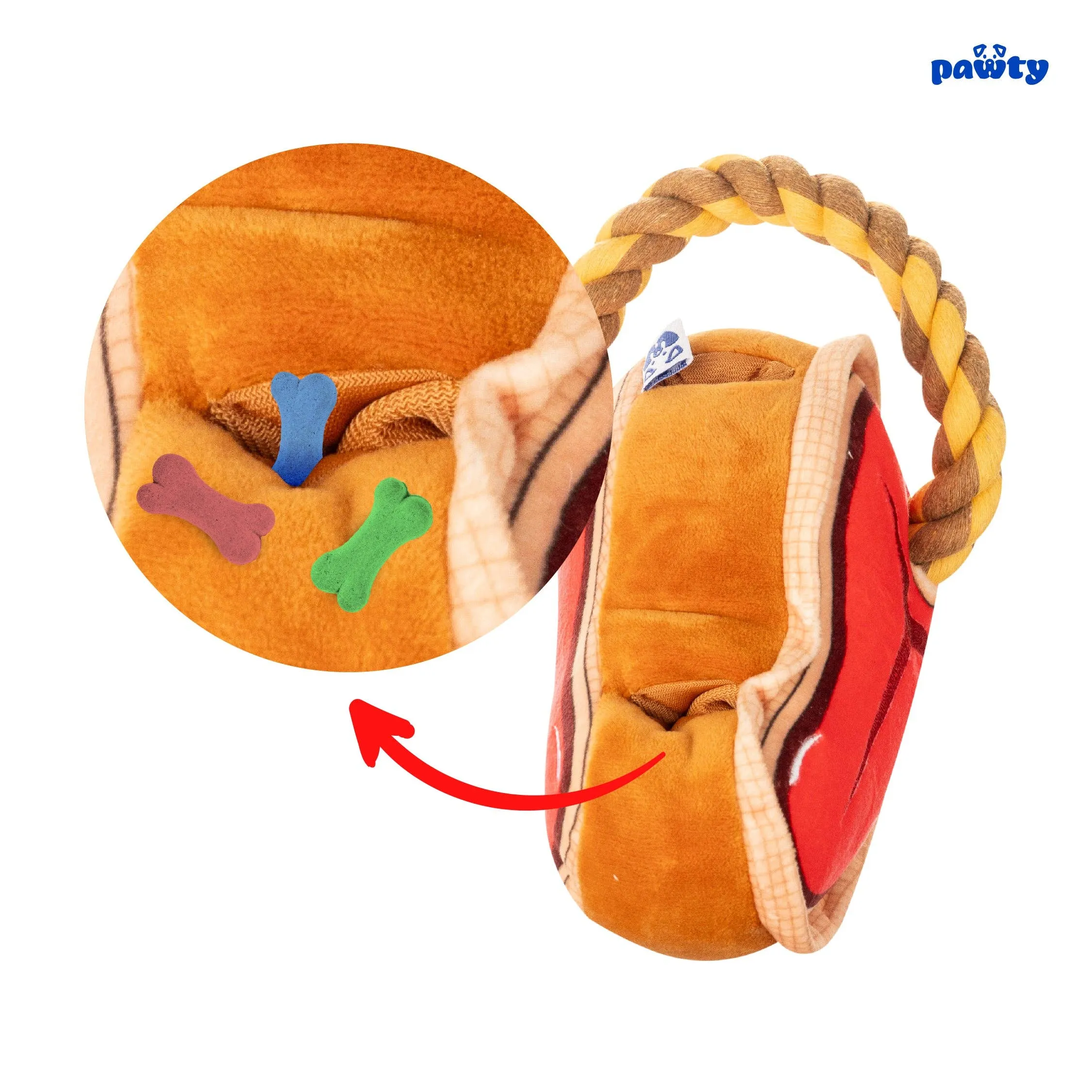 PAWTY Dog Toys - STEAK