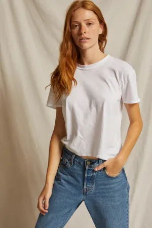 Perfect White Tee - Harley Cotton Boxy Crew Tee - White
