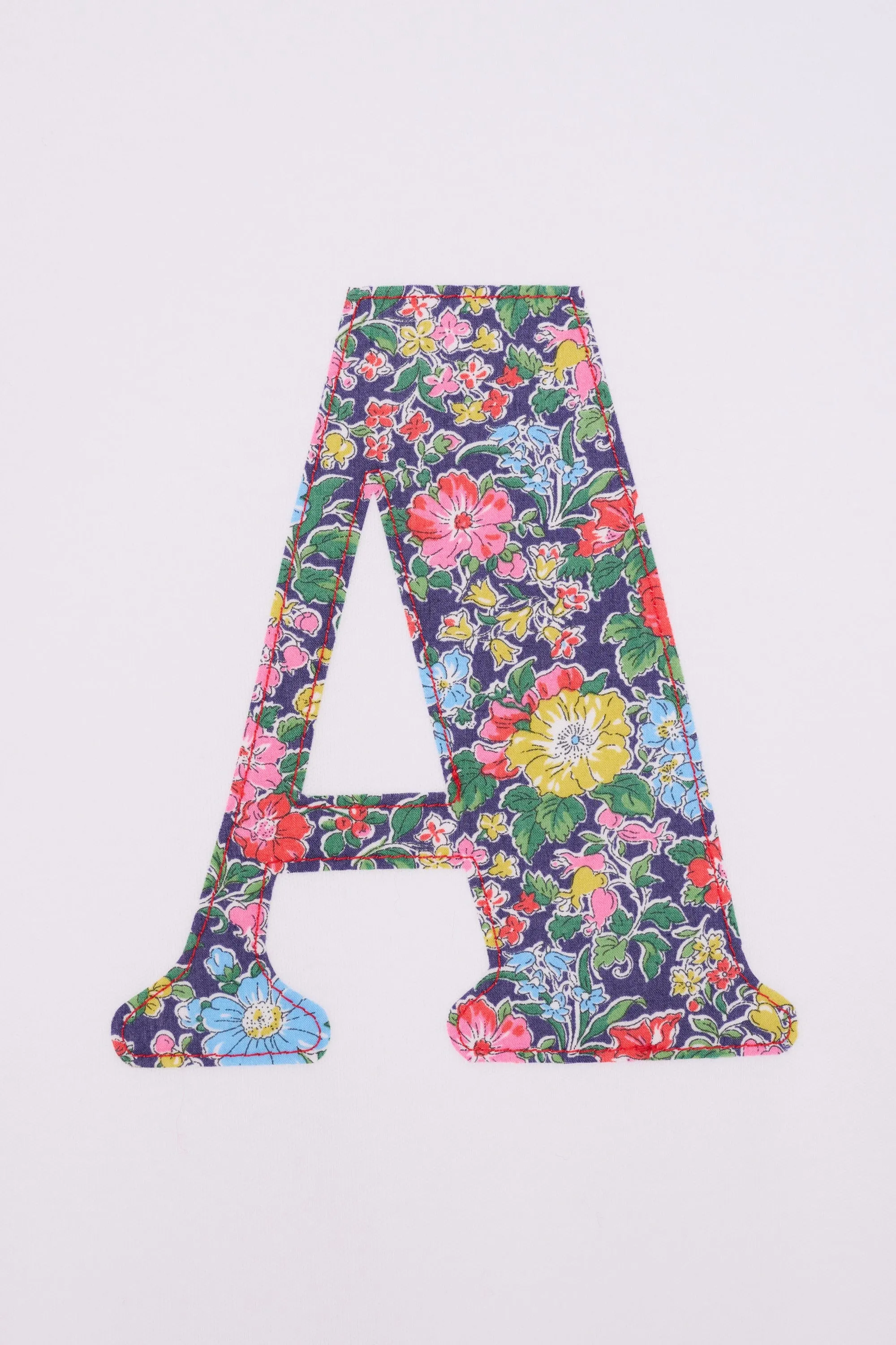 Personalised White T-Shirt in Clare Rich Liberty Print