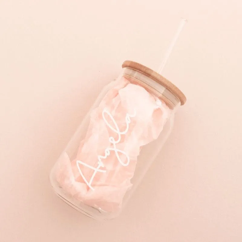 Personalized Iced Coffee Glass