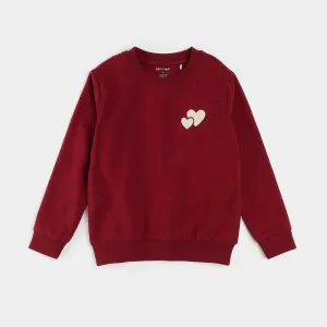 Petit Lem Heart to Heart Scarlet Sweatshirt