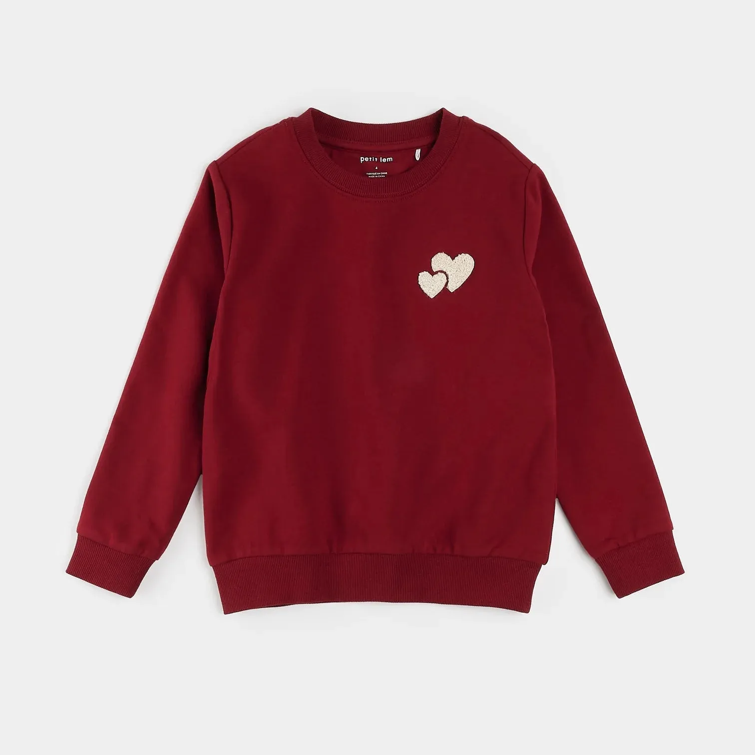 Petit Lem Heart to Heart Scarlet Sweatshirt