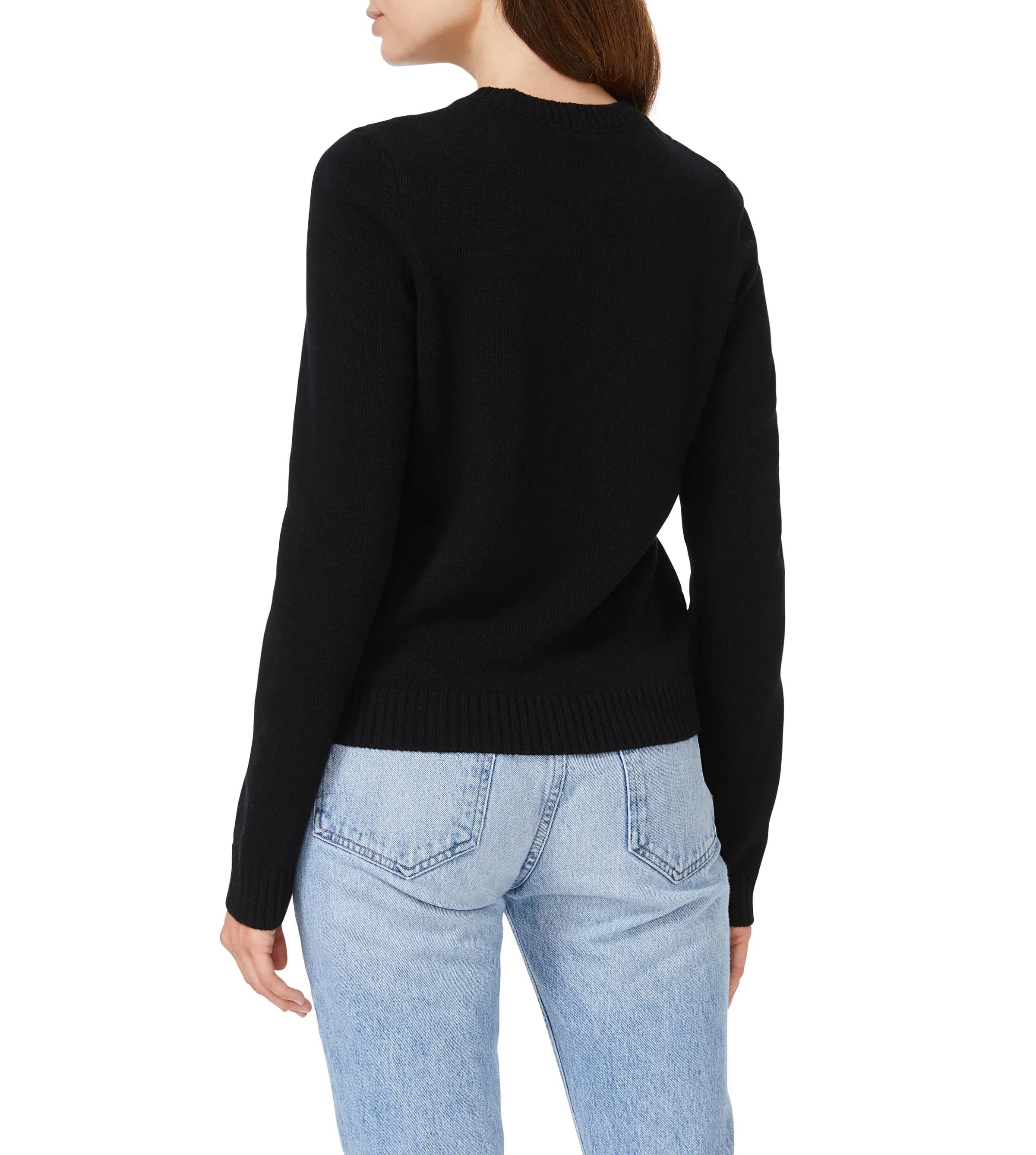 Petite Crew with Floral Embroidery