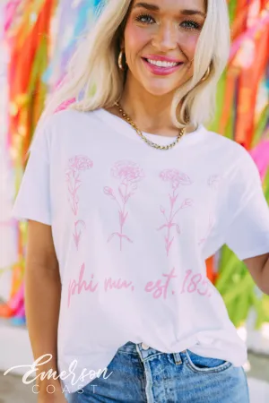 Phi Mu Carnation Boxy Tee
