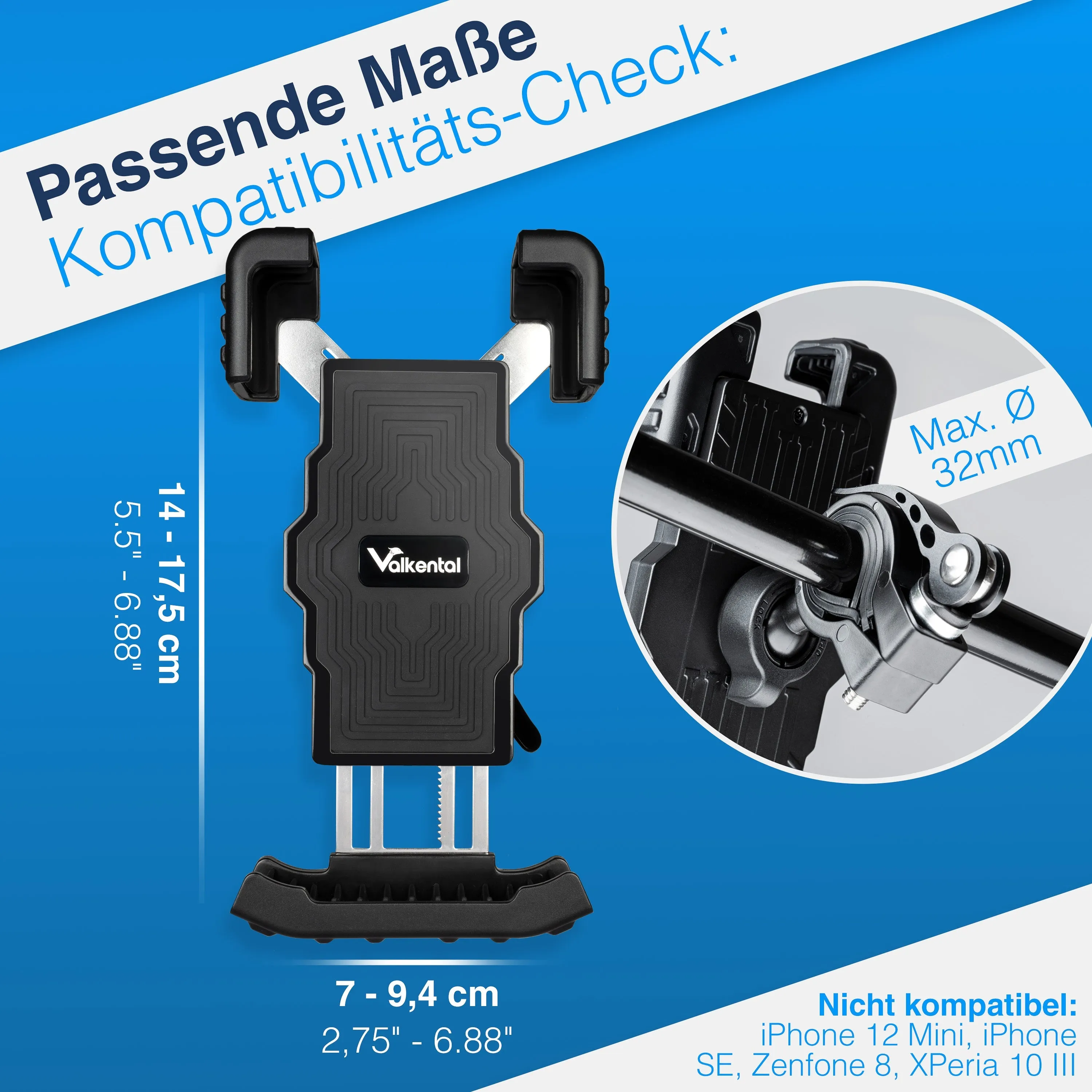 PhoneFix - Fahrrad Handyhalterung zum Befestigen am Lenker | Bundle