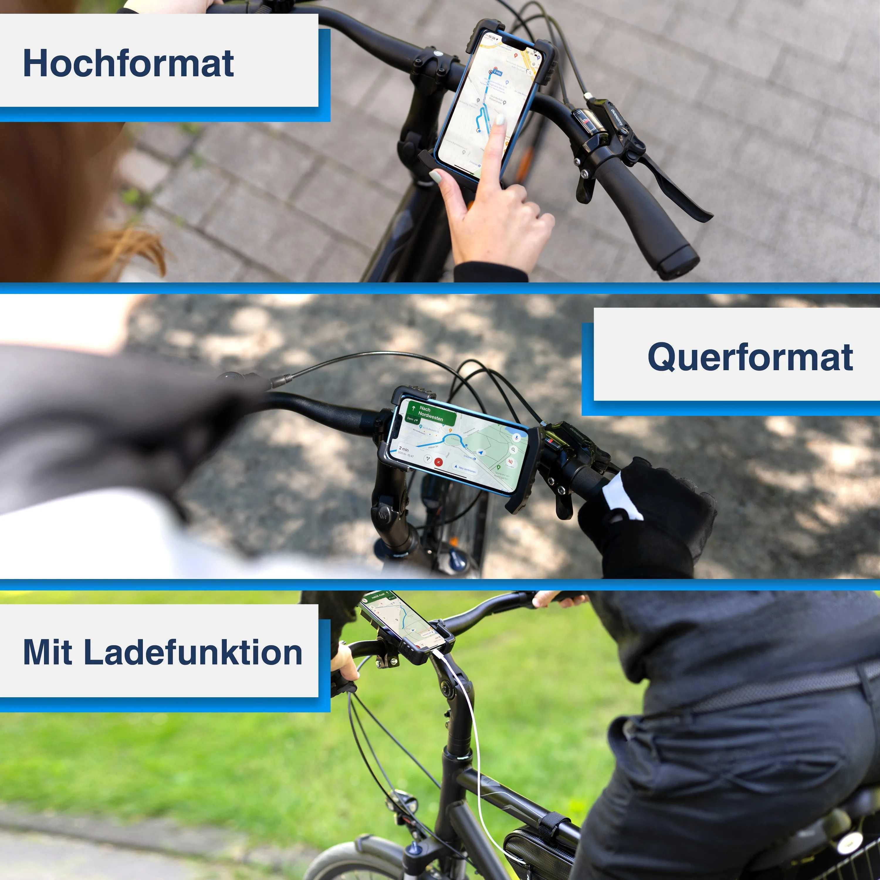 PhoneFix - Fahrrad Handyhalterung zum Befestigen am Lenker | Bundle