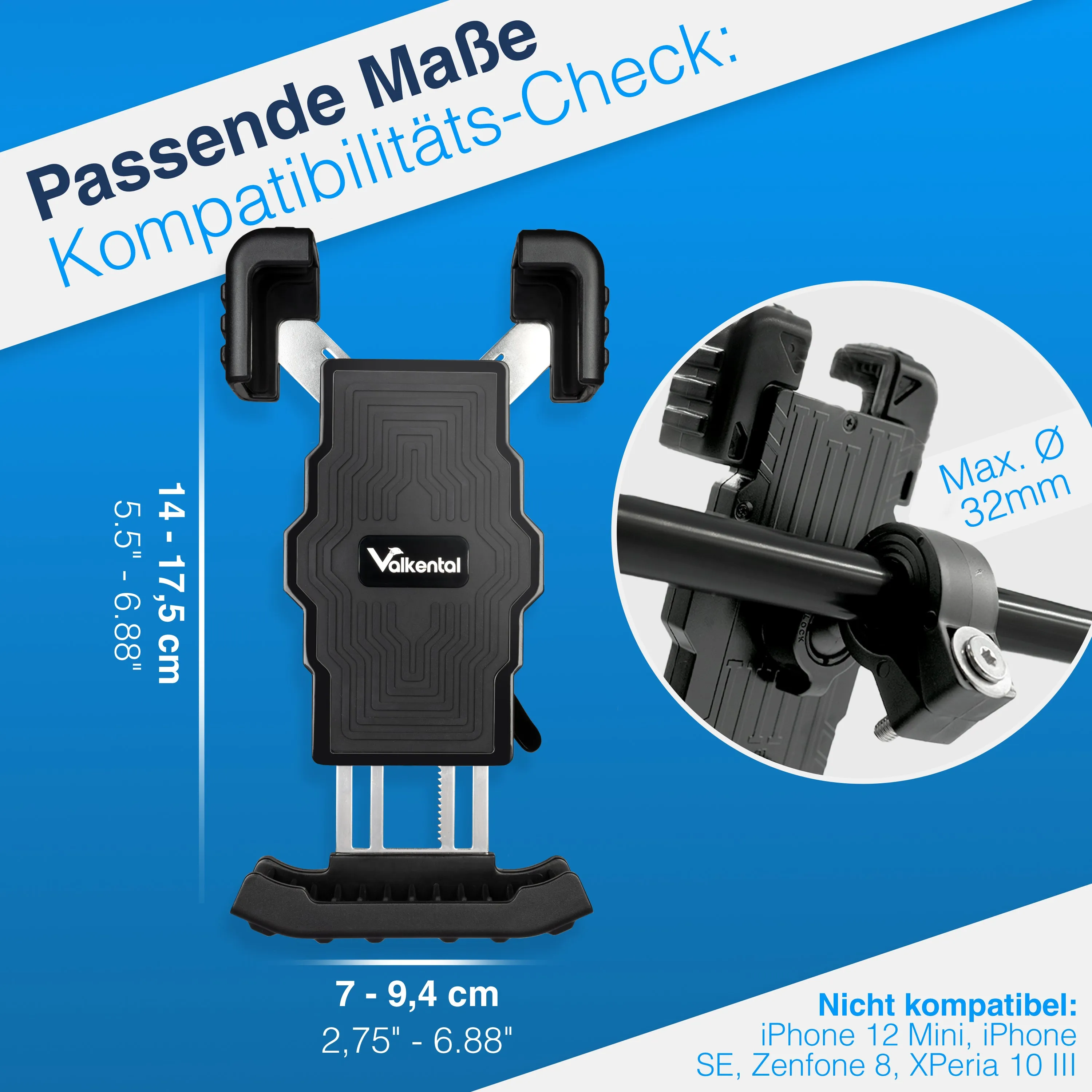 PhoneFix - Fahrrad Handyhalterung zum Befestigen am Lenker