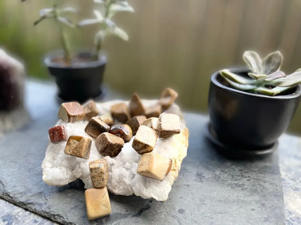 Picture Jasper Cubes, Sacred Geometry FB2819