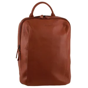 Pierre Cardin Leather Business/Laptop Backpack in Cognac