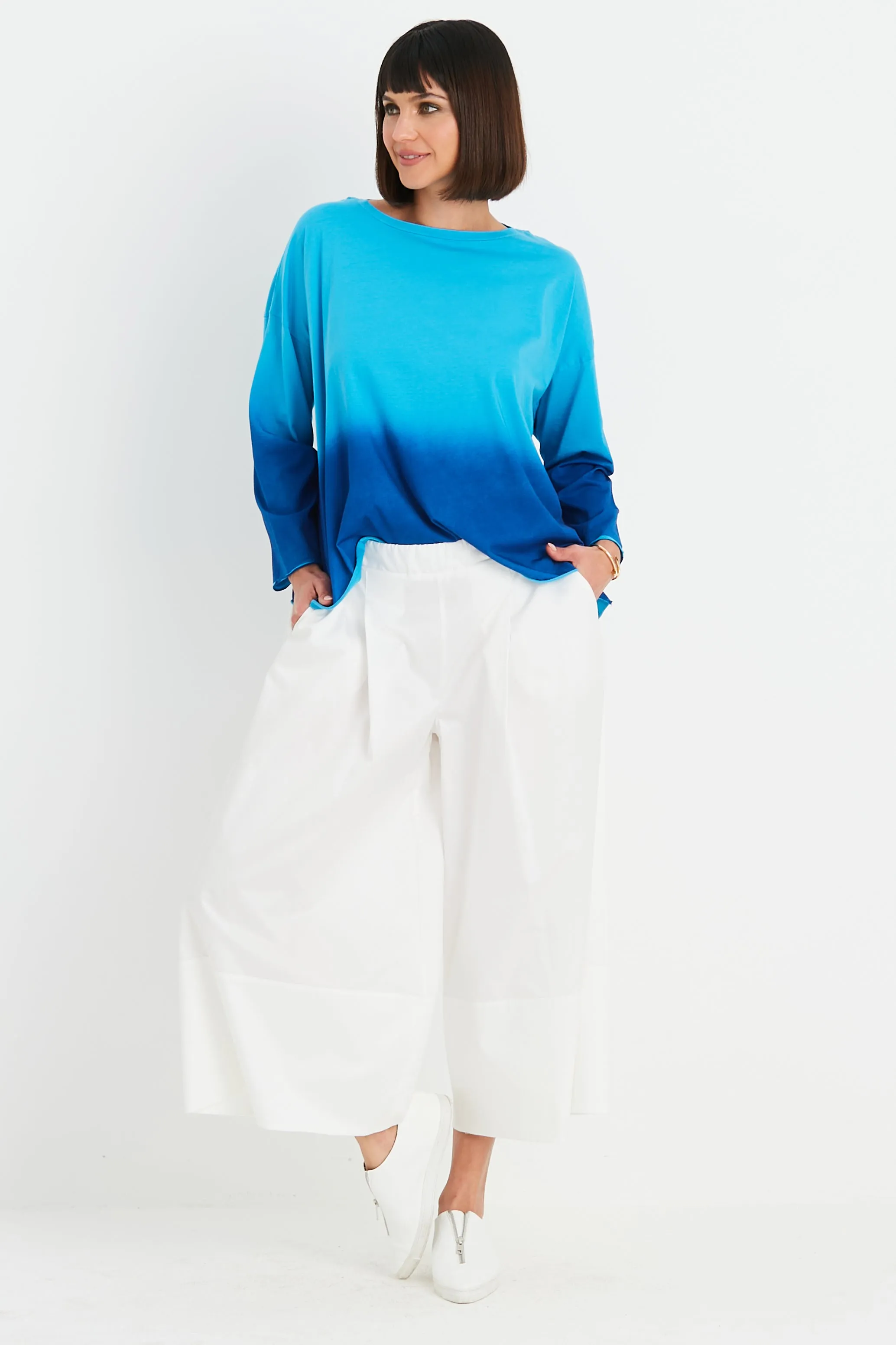 Pima Cotton Dip Dyed Luxury Boxy T