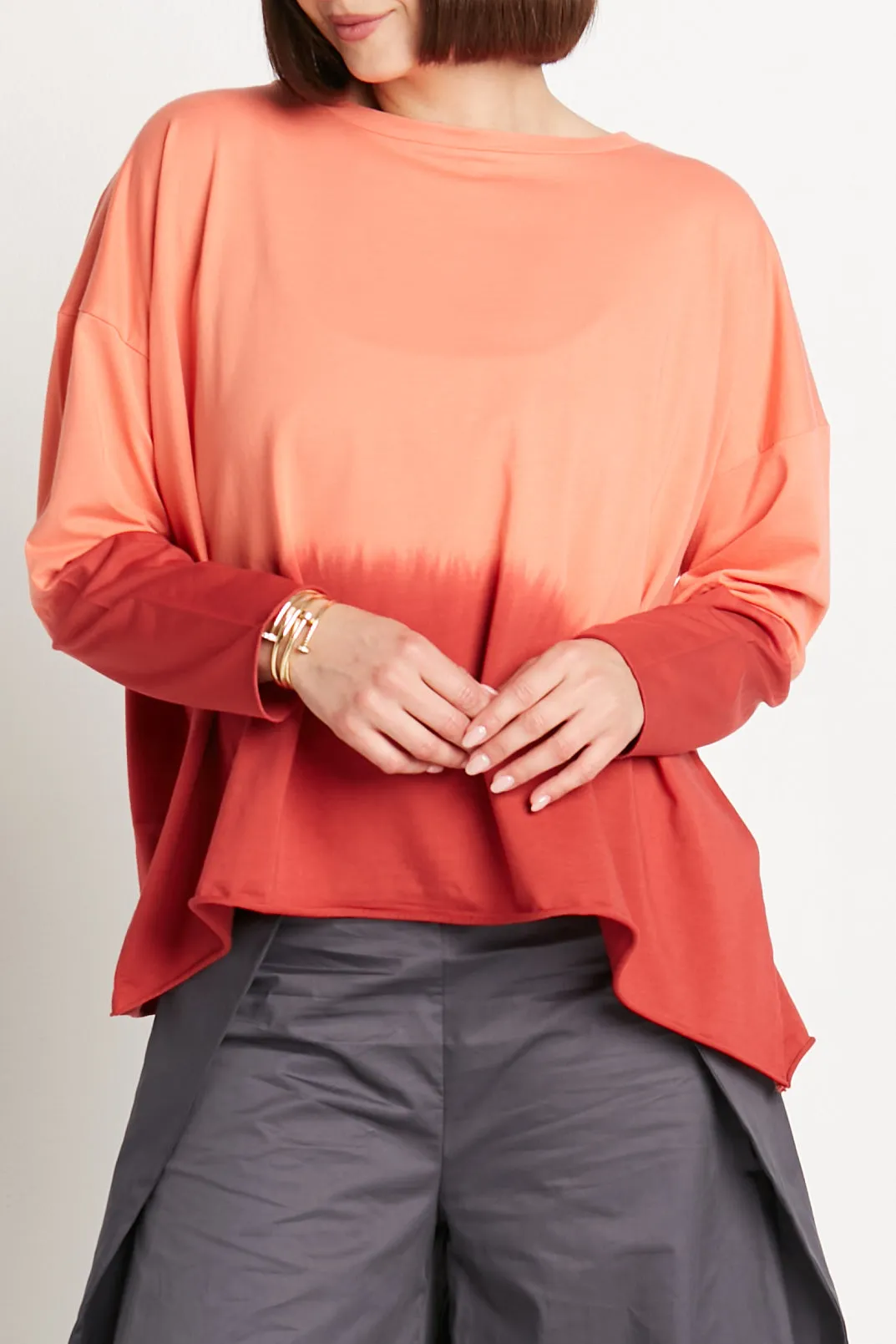 Pima Cotton Dip Dyed Luxury Boxy T
