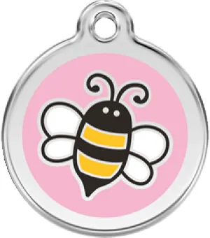 Pink Bumble Bee ID Tag