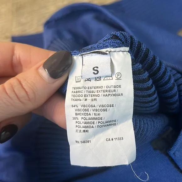 PINKO Blue and Black Body Suit Size Small