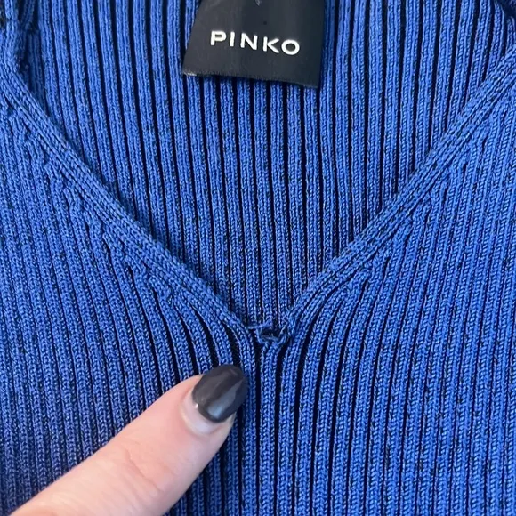 PINKO Blue and Black Body Suit Size Small