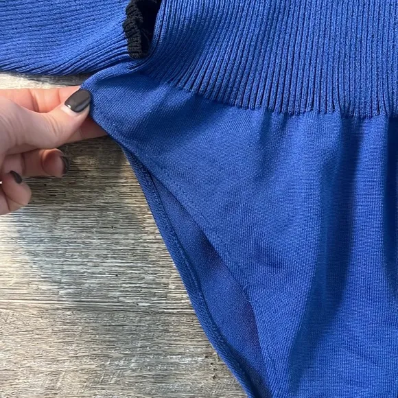 PINKO Blue and Black Body Suit Size Small