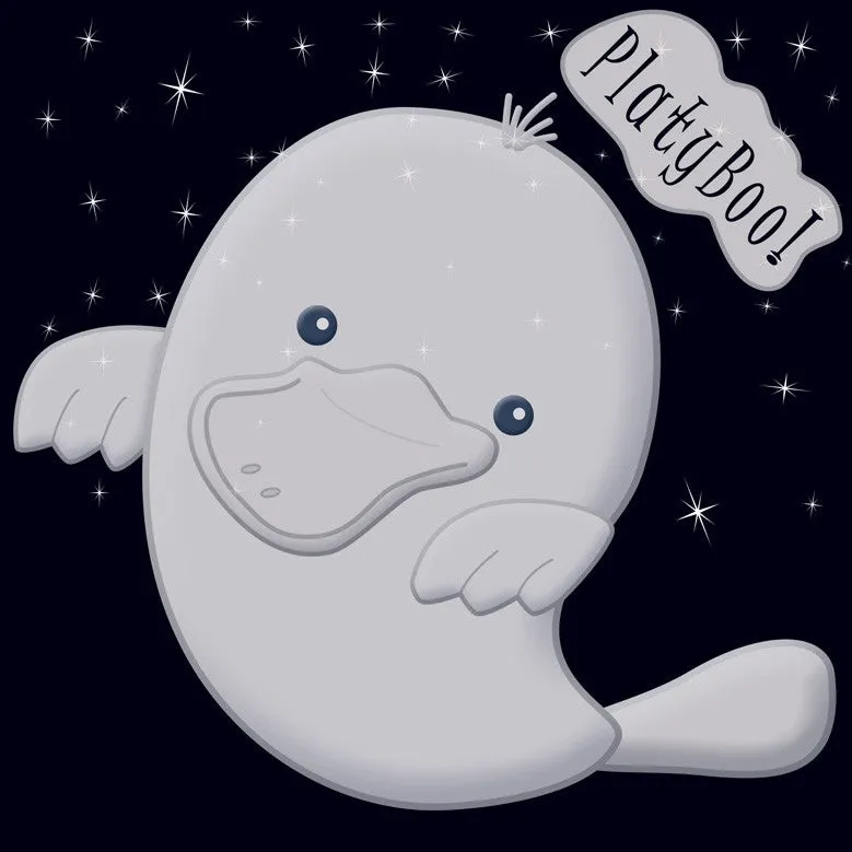 Platypus Ghost plush - Duck-Billed Platypus stuffed animal - PlatyBoo
