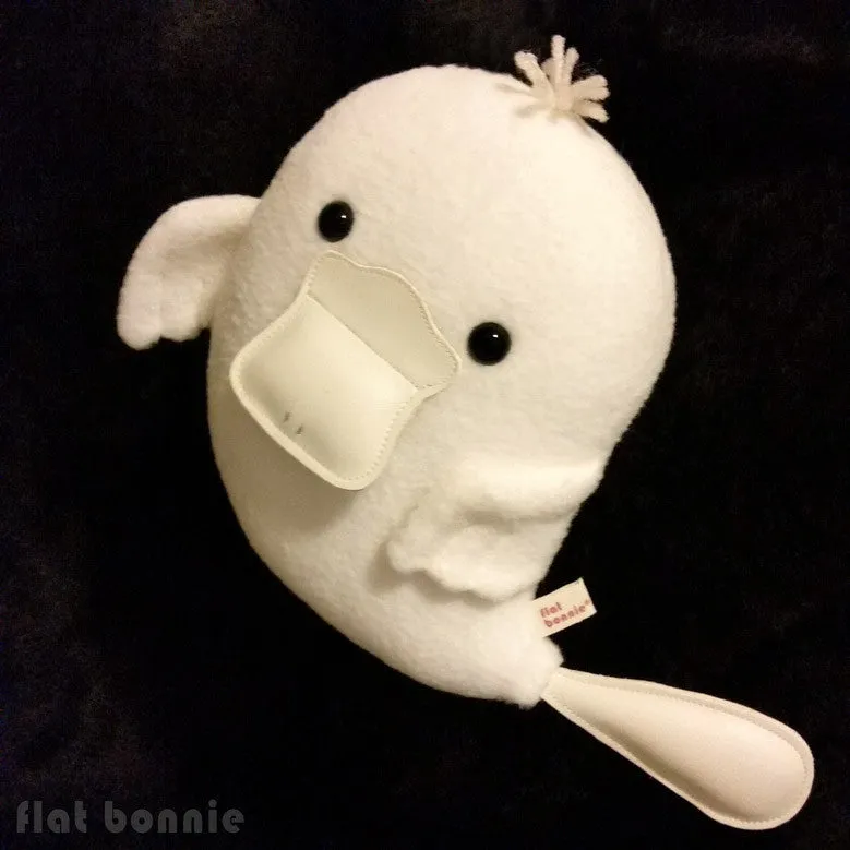 Platypus Ghost plush - Duck-Billed Platypus stuffed animal - PlatyBoo