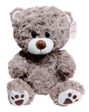 Plush Dark Brown Paw Print Bear