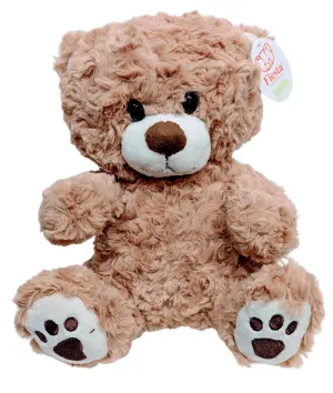 Plush Light Brown Paw Print Bear