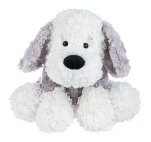 Plush White/Grey Bosley The Dog  9"