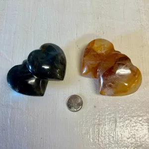 Polished Double Heart Crystal