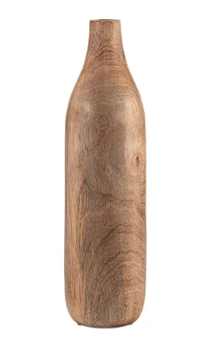 POLISHED WOOD VASES