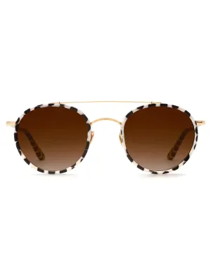 Porter Sunglasses in Titanium and Matte Domino