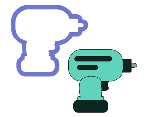 Power Drill Cookie Cutter
