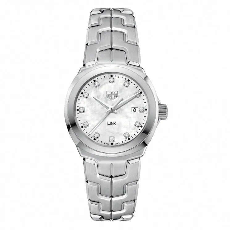 Pre-Owned TAG Heuer Ladies 32MM Link Quartz Diamond Markers Watch WBC1312.BA0600