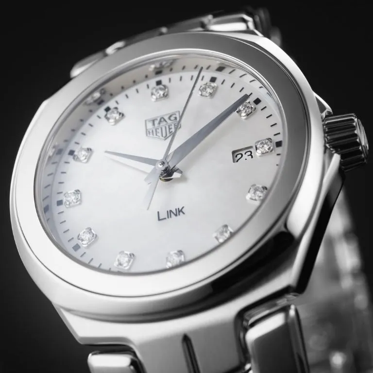 Pre-Owned TAG Heuer Ladies 32MM Link Quartz Diamond Markers Watch WBC1312.BA0600