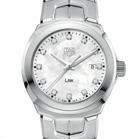 Pre-Owned TAG Heuer Ladies 32MM Link Quartz Diamond Markers Watch WBC1312.BA0600