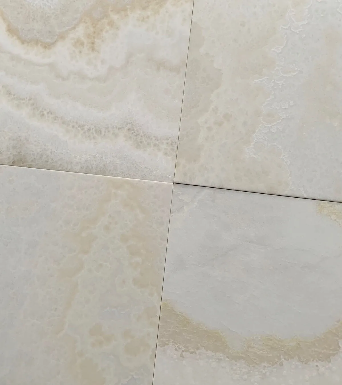Premium Super Quality White Onyx Solid Polished Flooring Solid Tiles 12"x12" Bathroom Flooring Tile. 10 PCS.