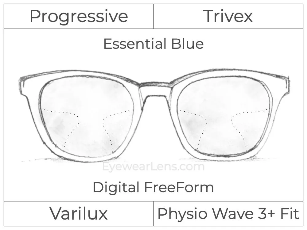 Progressive - Varilux - Physio Wave 3 Fit - Digital - Trivex - Smart Blue Filter