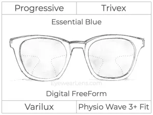 Progressive - Varilux - Physio Wave 3 Fit - Digital - Trivex - Smart Blue Filter
