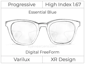 Progressive - Varilux - XR Design - Digital - High Index 1.67 - Smart Blue Filter