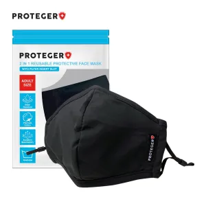 PROTEGER 2 IN 1 ANTI-BACTERIAL REUSABLE MASK (ADULT)