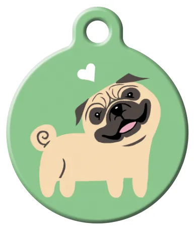 Pug Dog ID Tag