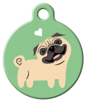 Pug Dog ID Tag