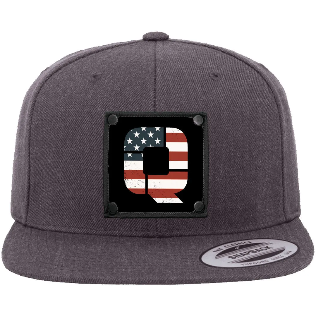 Quadra Logo Flag Black Background