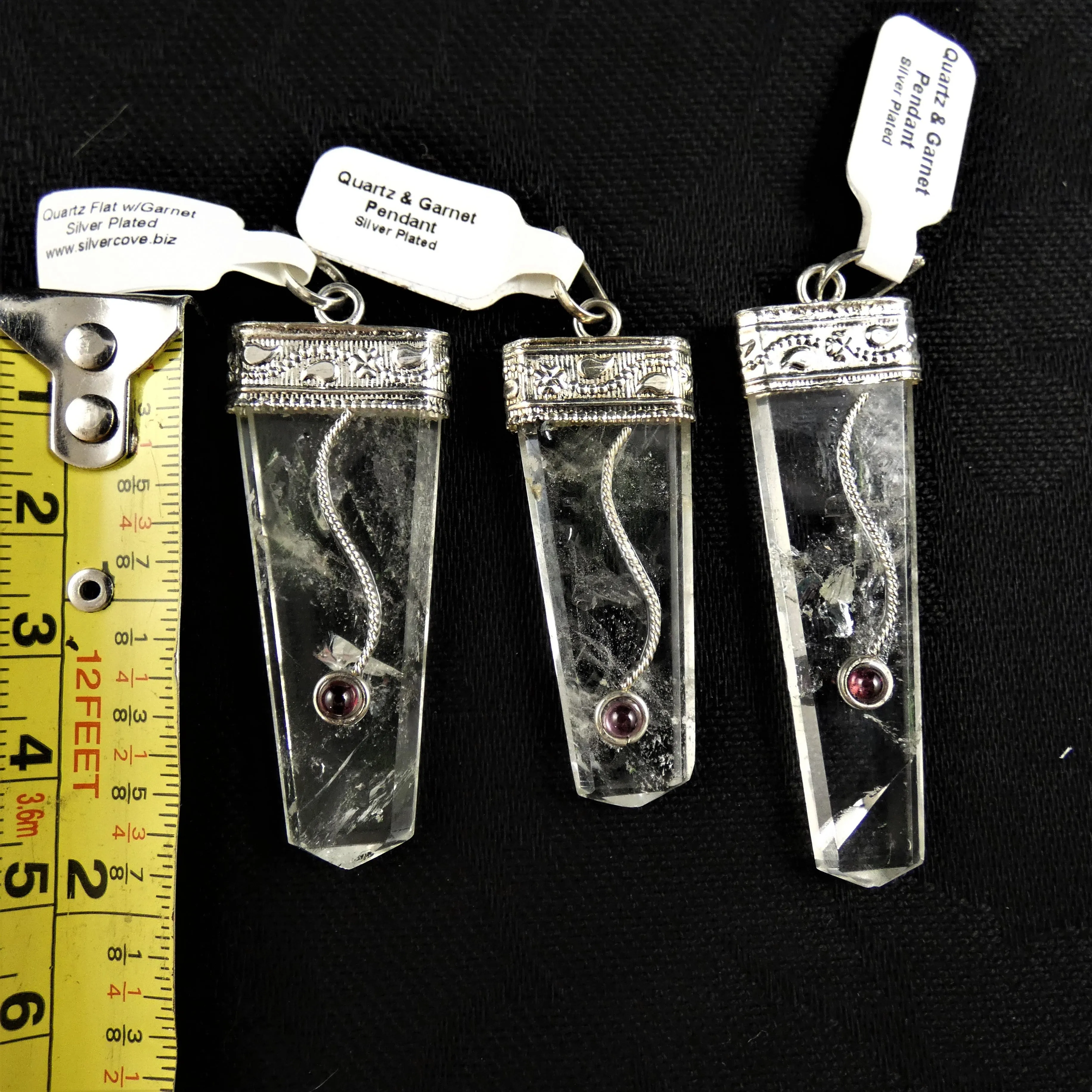 Quartz & Garnet Pendant