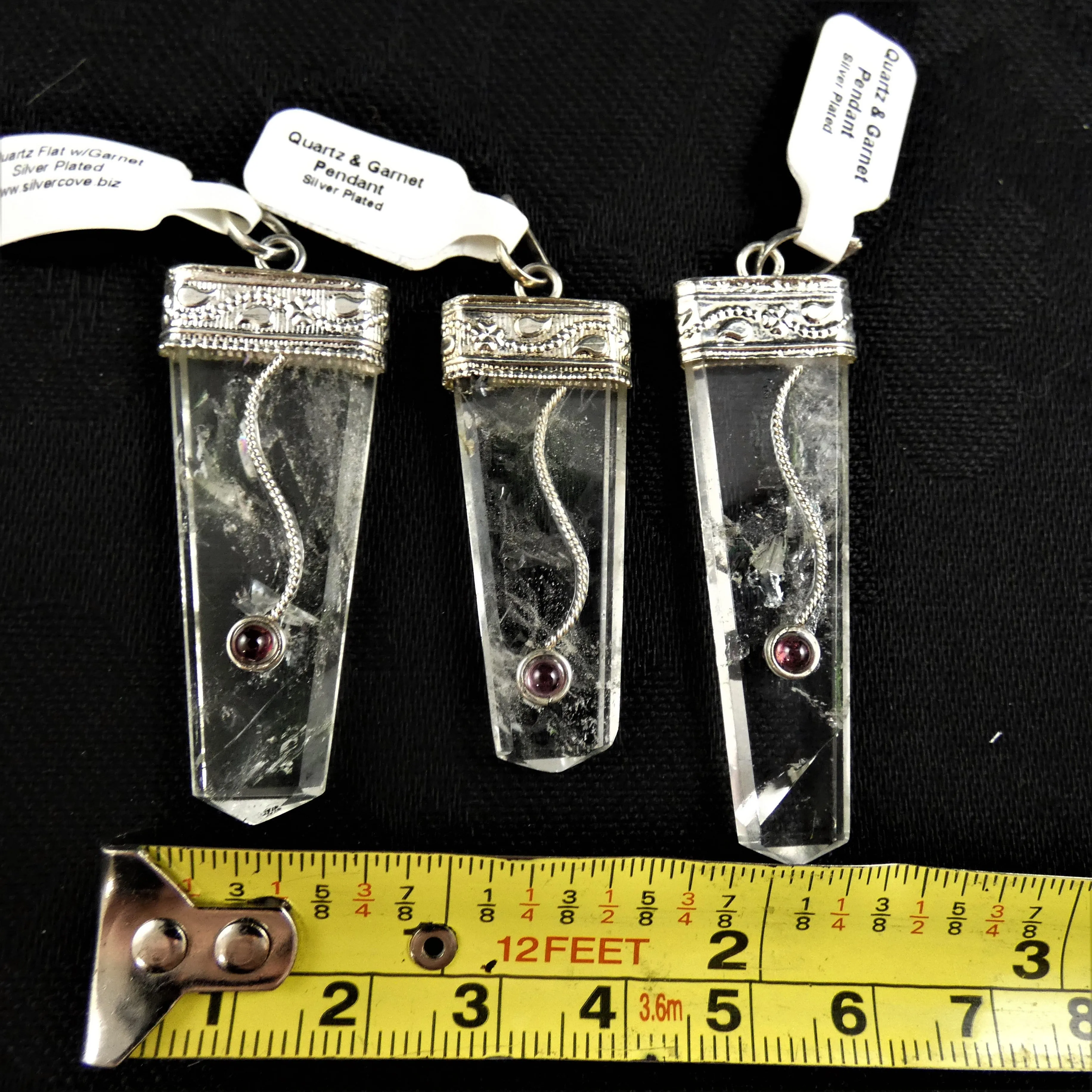 Quartz & Garnet Pendant