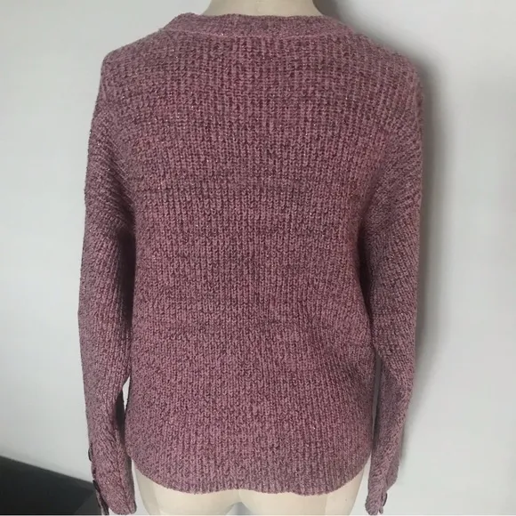 Rag &amp; bone jubilee rose metallic crew neck sweater size L