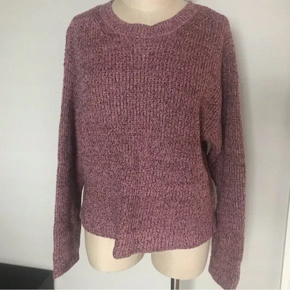 Rag &amp; bone jubilee rose metallic crew neck sweater size L