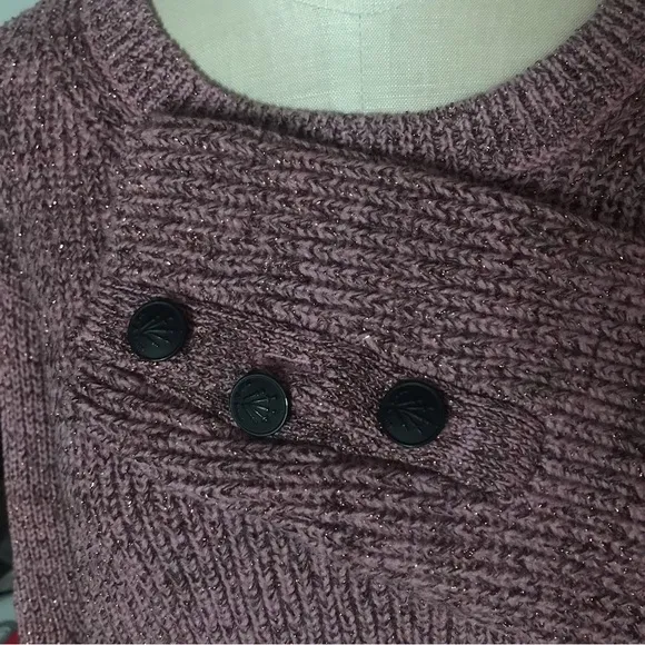 Rag &amp; bone jubilee rose metallic crew neck sweater size L