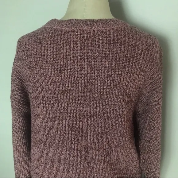 Rag &amp; bone jubilee rose metallic crew neck sweater size L