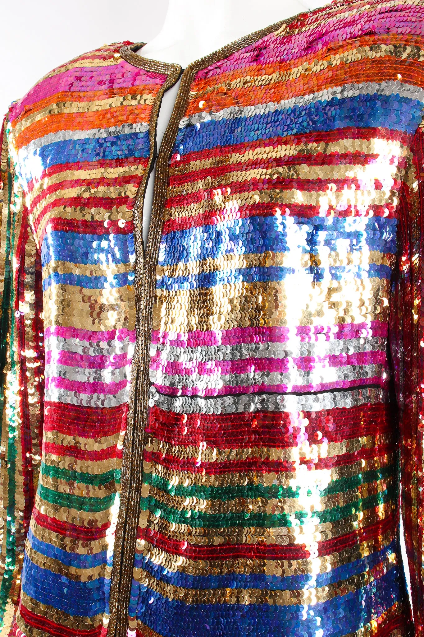 Rainbow Stripe Sequin Jacket