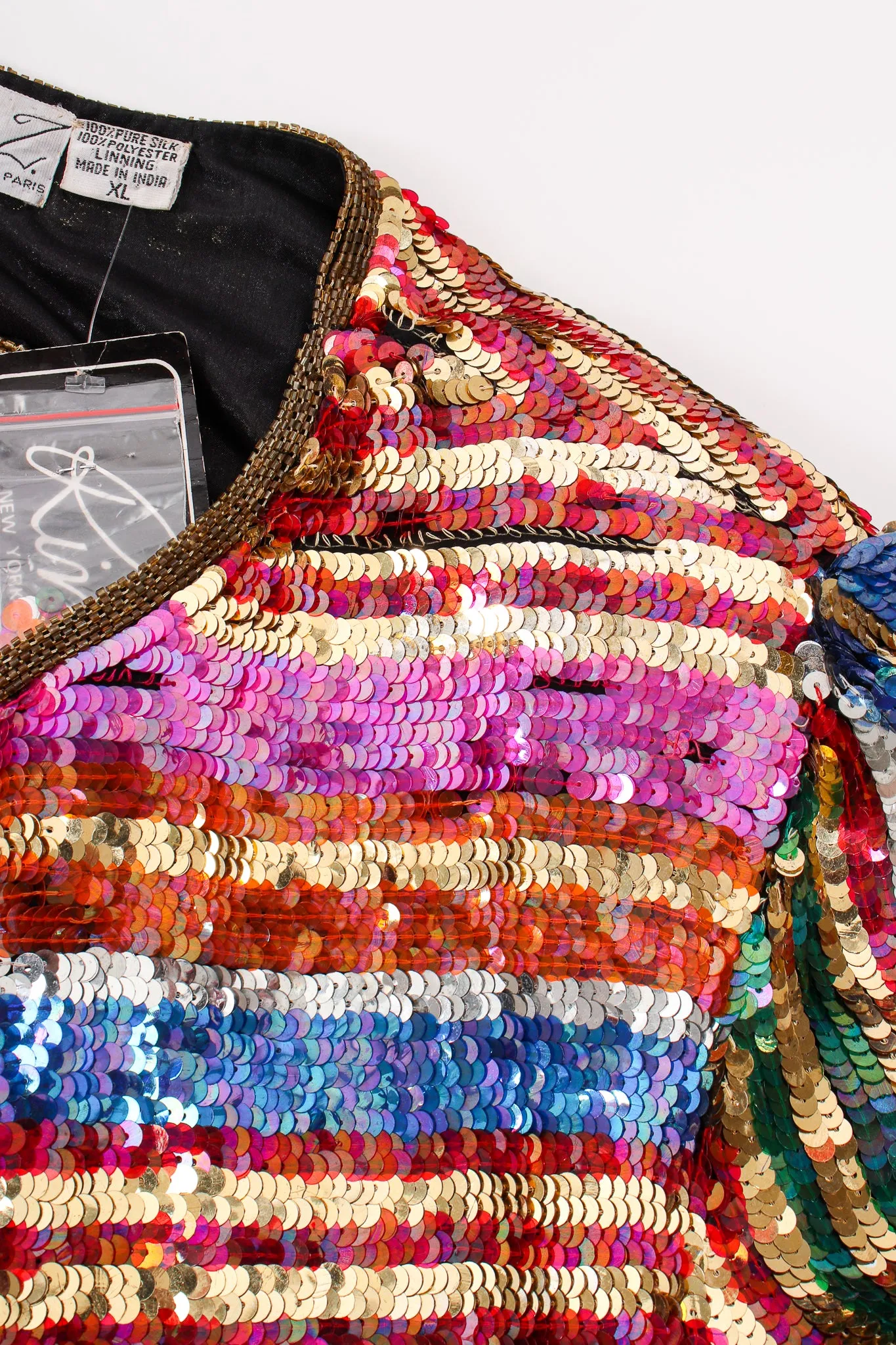 Rainbow Stripe Sequin Jacket