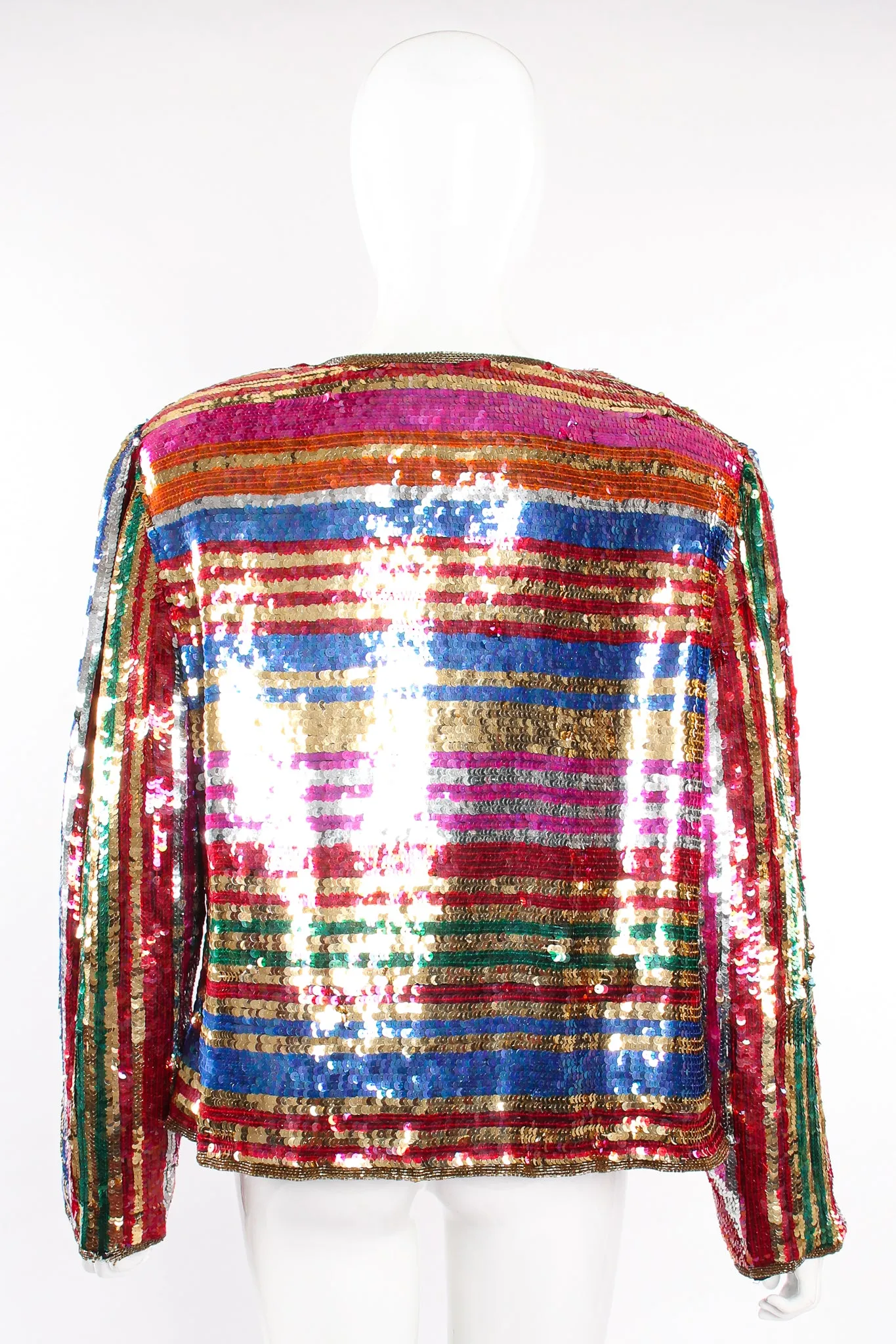Rainbow Stripe Sequin Jacket