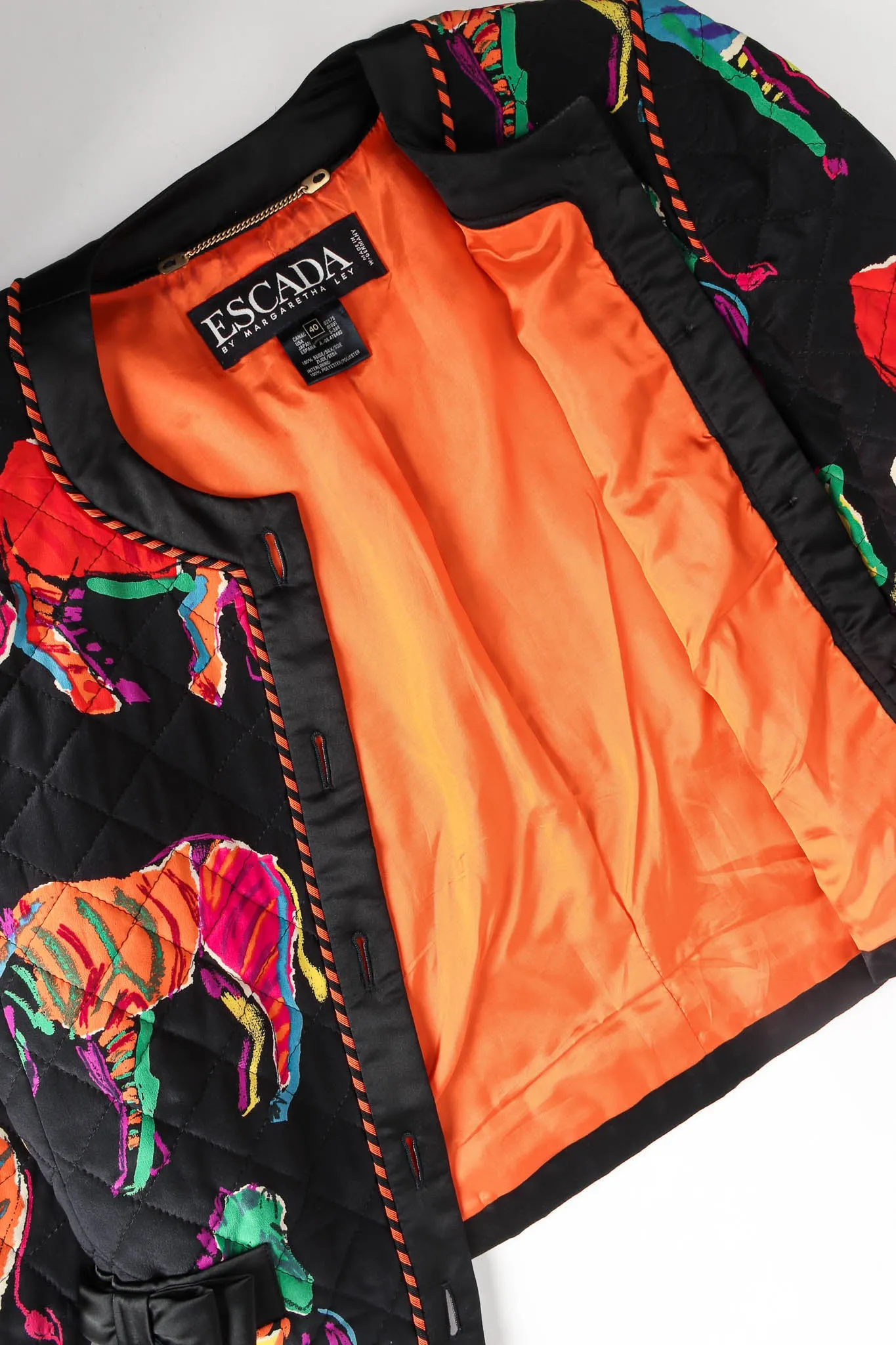 Rainbow Zebra Silk Jacket
