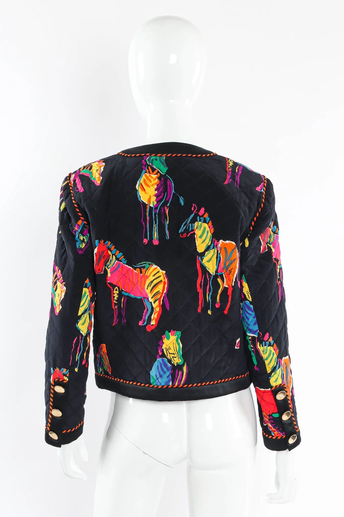 Rainbow Zebra Silk Jacket